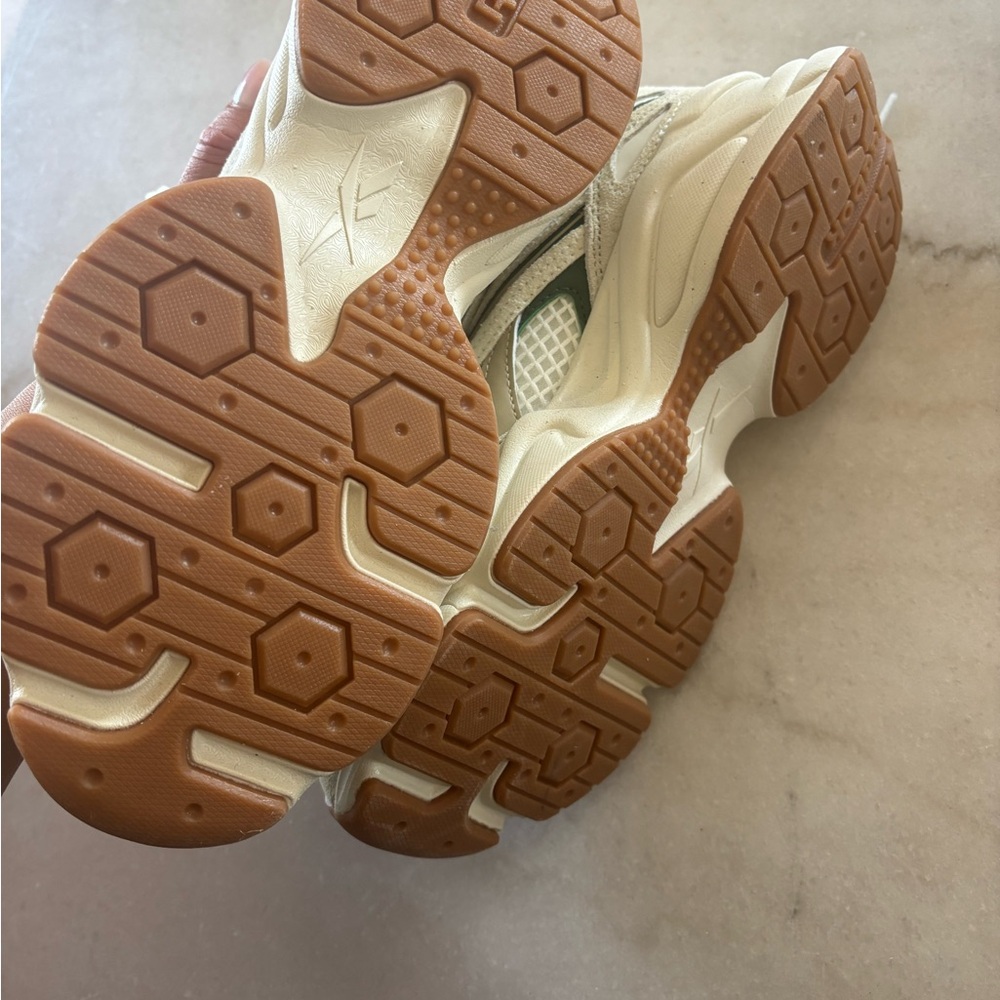 Reebok Cream and Green Athletic Shoes - Picture 3 of 6